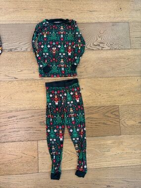 Little Sleepies Green and Red Nutcracker Holiday Pajama Set